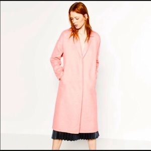 العلوي pastel pink coat zara 